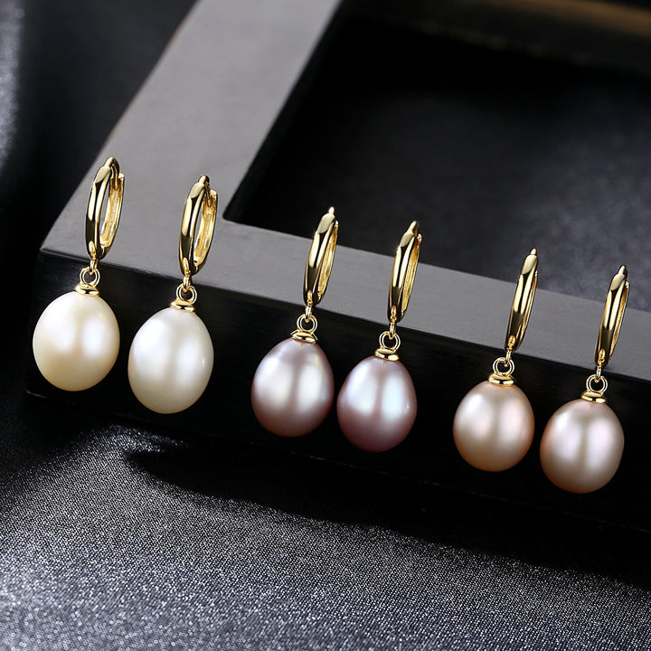 Classic Hoop Earrings with Freshwater Pearls | Sterling Silver