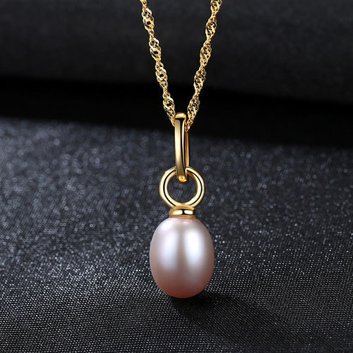 Double Circles Freshwater Pearl Necklace | 925 Sterling Silver
