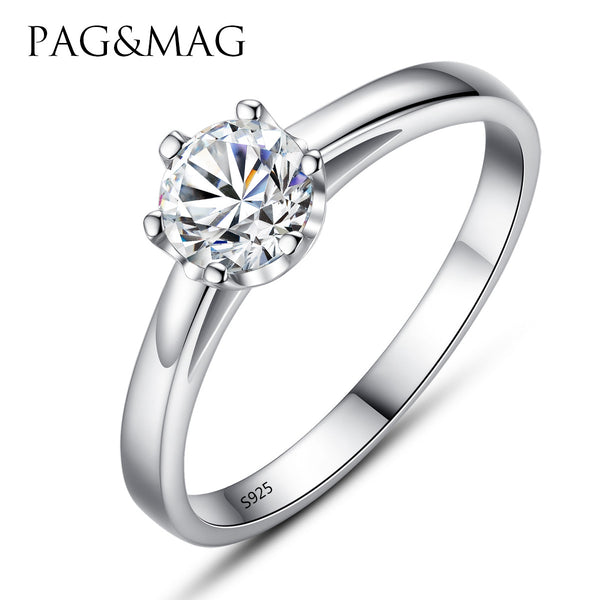 6 Prong Round Solitaire Engagement Wedding Ring