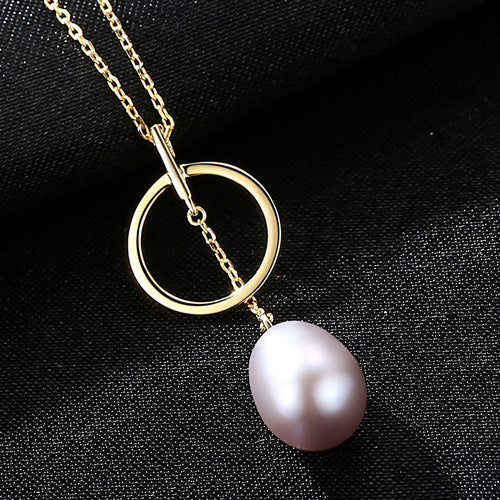 Natural Freshwater Pearl Necklace - 925 Sterling Silver