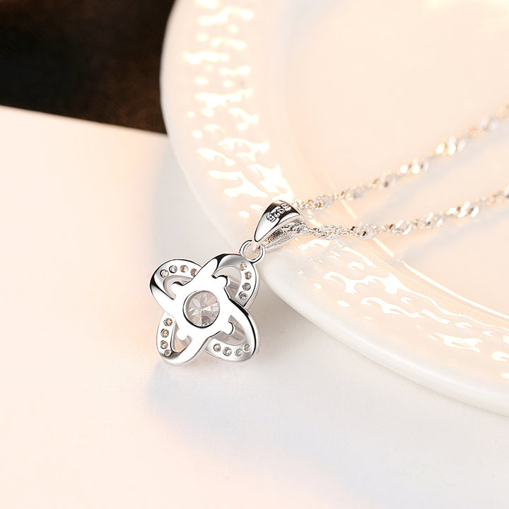 Exquisite Flower Pendant Necklace | 925 Sterling Silver