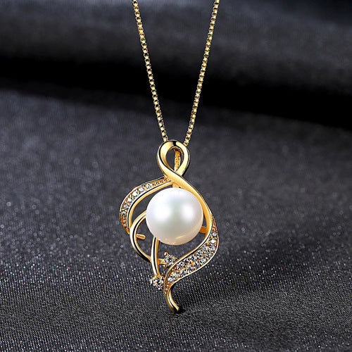Natural Freshwater Pearl Necklace | 925 Sterling Silver