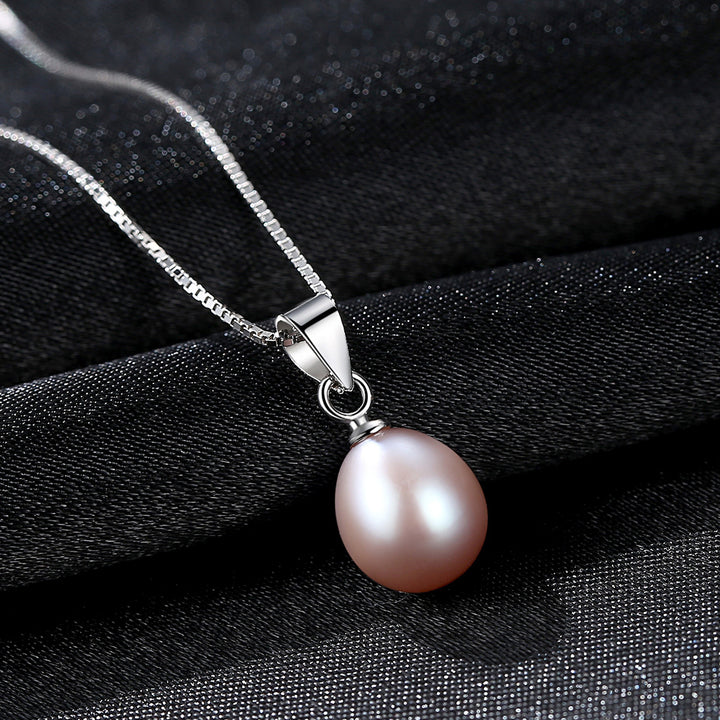 Black Pearl Necklace | Natural Freshwater Elegance | Silver