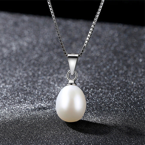 Black Pearl Necklace | Natural Freshwater Elegance | Silver
