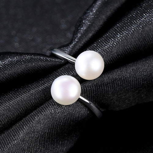 Adjustable Pearl Natural Freshwater Ring | 925 Silver