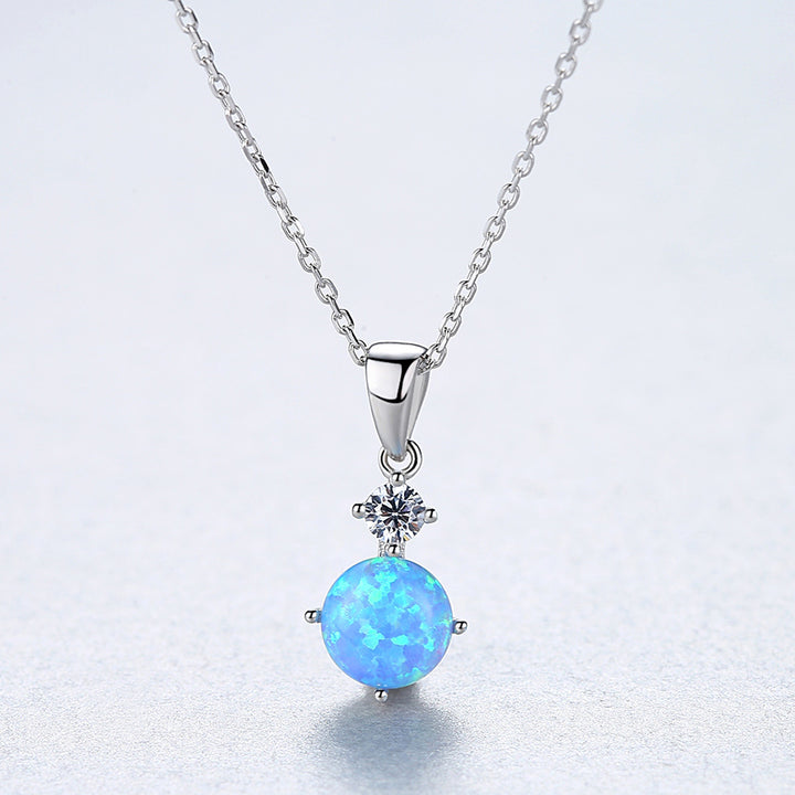  Lucky Birth Stone Opal Pendant Necklace - PAG & MAG Jewelry
