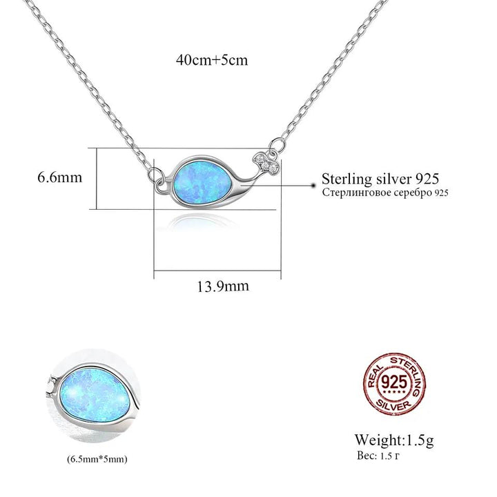 Whale Opal Necklace | 925 Sterling Silver
