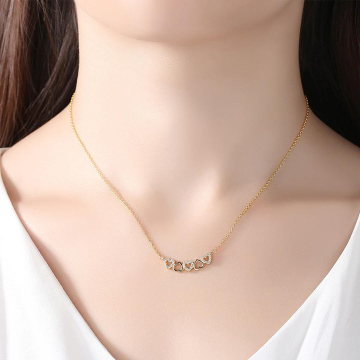 Heart to Heart Pendant Necklace | Sterling Silver & Gold Plated