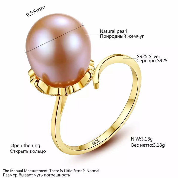 Elegant Minimalist Freshwater Pearl Adjustable Ring