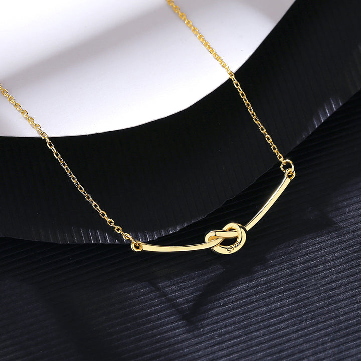 Forever The Knot Pendant Necklace | Sterling Silver & 18K Gold
