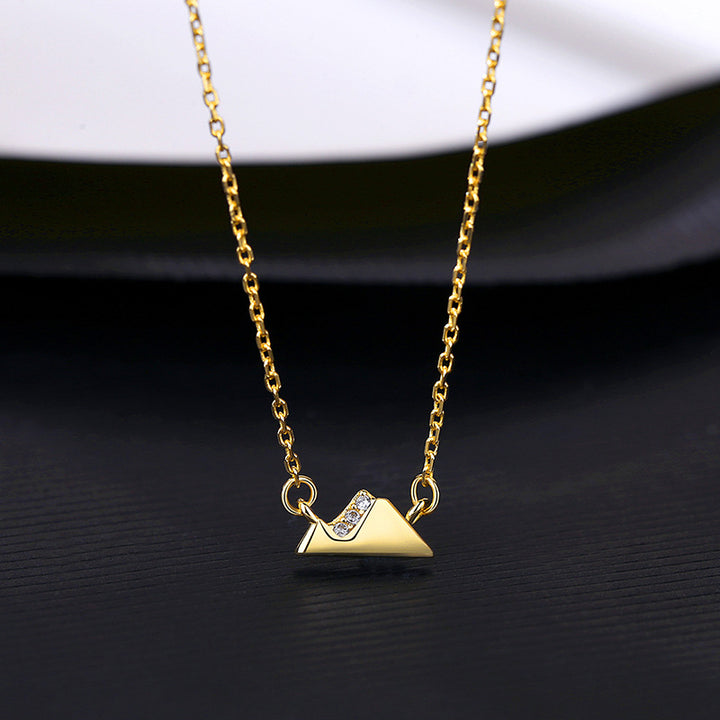 Tiny Mountain Pendant Necklace | 925 Sterling Silver