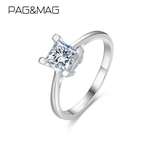 925 Sterling Silver 4 Prong Solitaire Engagement Ring