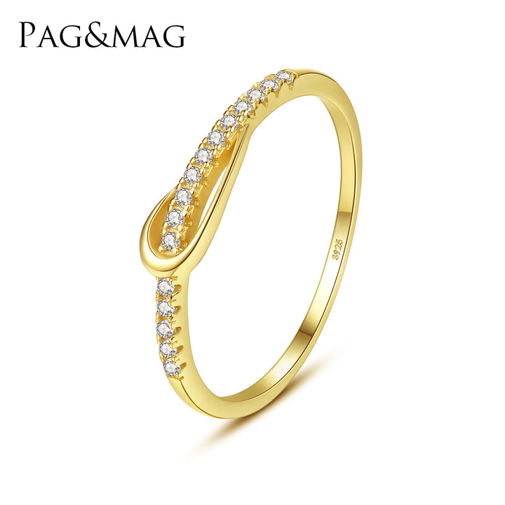 Single Row Simple Knot Ring | Sterling Silver & Gold Plated